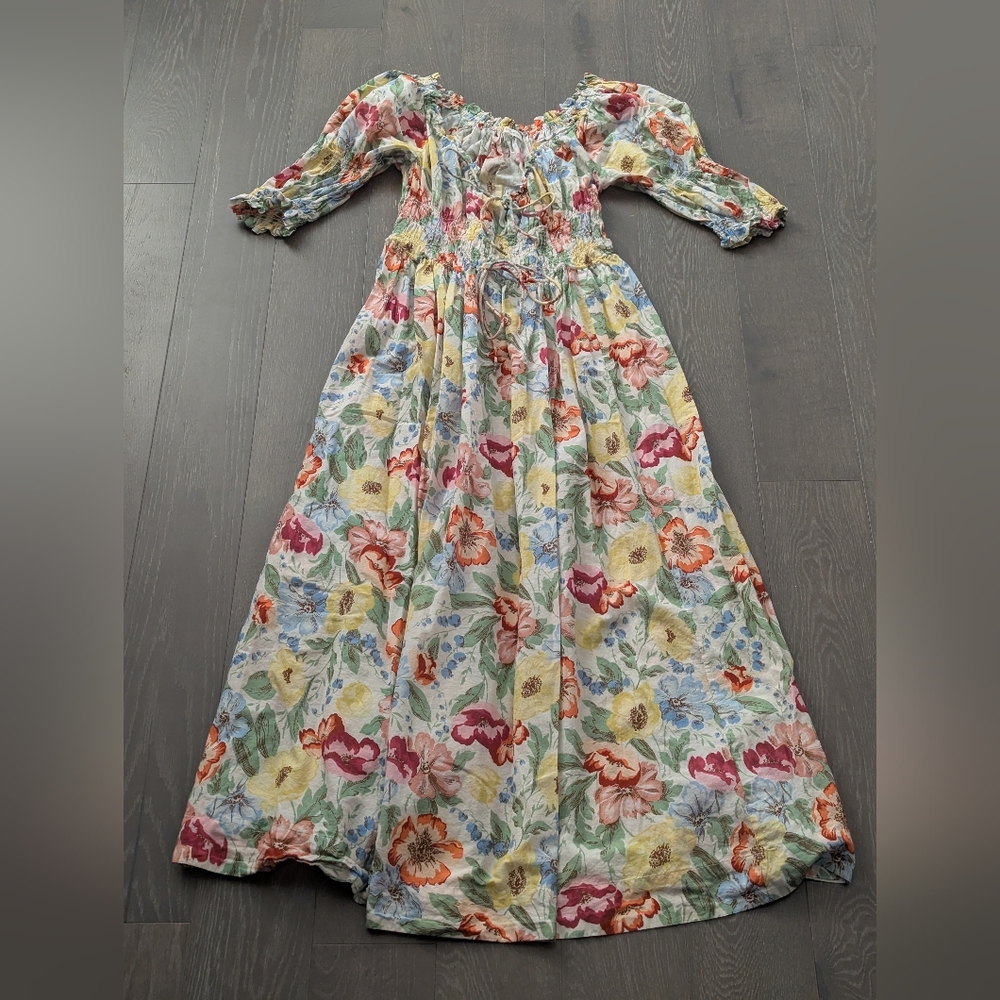 Doen Ischia Anemone Bloom Floral Dress